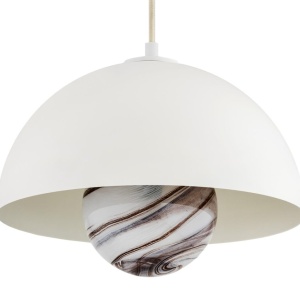 Lustra/Pendul design modern PIAVA alb - Img 4