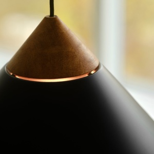 Lustra, Pendul Design Nordic Minimalist, Lemn, Metal, Kinto negru 166904 universul-luminii.ro