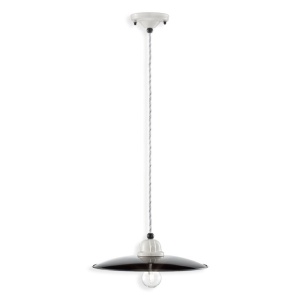 Lustra, Pendul design retro realizata manual B&W, diametru 30cm - Img 1