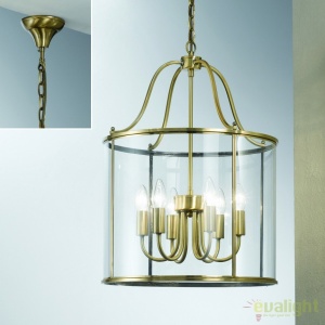 Lustra / Pendul design rustic Bruno HL 6-1678/6 bronze OR