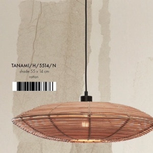 Lustra/Pendul eco din ratan Tanami disc L, nat 213634 universul-luminii.ro