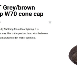 Lustra/Pendul iluminat exterior decorativ SAIGON cone W70 gri/maro 127774 universul-luminii.ro
