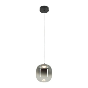 Lustra/Pendul LED design decorativ VITRO gri fumuriu/negru - Img 3