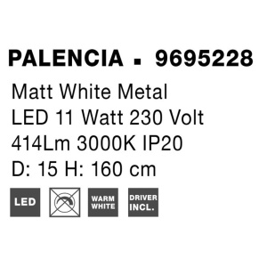Lustra / Pendul LED modern design minimalist PALENCIA alb - Img 11