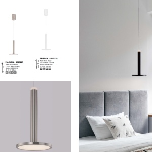 Lustra / Pendul LED modern design minimalist PALENCIA nickel 203954 universul-luminii.ro