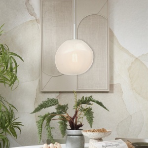 Lustra/Pendul modern design decorativ Helsinki boulder alb - Img 2