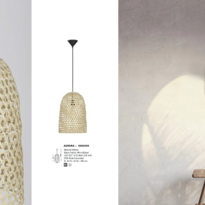 Lustra / Pendul modern design natural ratan AURORA 205454 universul-luminii.ro
