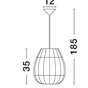Lustra / Pendul modern design natural ratan MARLO D-30cm 205424 universul-luminii.ro