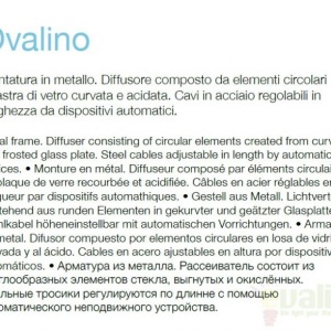 Lustra, Pendul modern inaltime reglabila, diam.55cm OVALINO SP8 BIANCO 090481 - Img 4