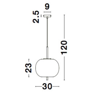 Lustra, Pendul modern Lato negru 30cm 104384 universul-luminii.ro