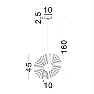 Lustra, Pendul modern REFLET 45cm - Img 3