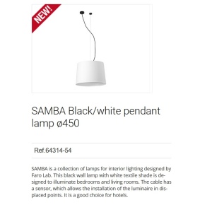 Lustra pendul moderna design elegant CONGA negru/alb 64314-54 90804 universul-luminii.ro