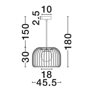 Lustra, Pendul pentru terasa exterior IP54 MARCY - Img 3