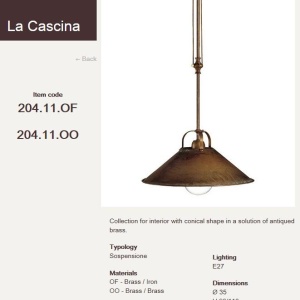Lustra, Pendul rustic fabricat manual diam. 35cm La Cascina 204.11 53964 universul-luminii.ro