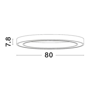 Lustra/Plafoniera LED design slim circular STING Bronz 80cm 214034 universul-luminii.ro