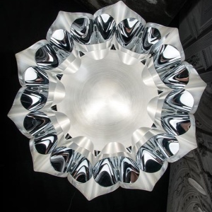 Lustra realizata manual Flora Mediu Pewter - Img 4
