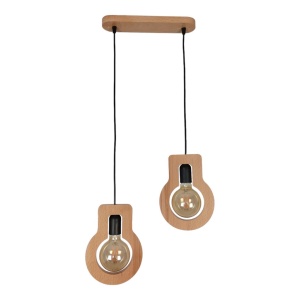 Lustra rustica fabricata manual din lemn YOKO 2L 58234 universul-luminii.ro