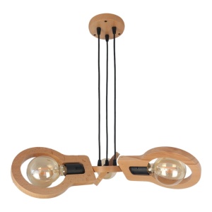 Lustra rustica fabricata manual din lemn YOKO 3L 231724 universul-luminii.ro