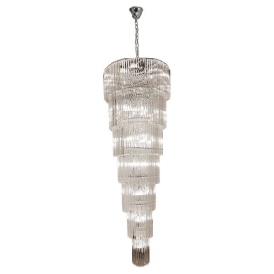 Lustra spectaculoasa pentru casa scarii sau hol LUXE crom, H-330cm