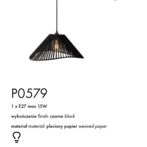 Lustra stil modern natural Amalfi I negru 160684 universul-luminii.ro