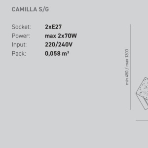 Lustra suspendata CAMILLA cu foita aurie sau argintie 149784 universul-luminii.ro