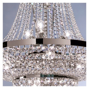 Lustra suspendata cristal Schöler design de lux Sheraton 70cm, chrome 96454 universul-luminii.ro