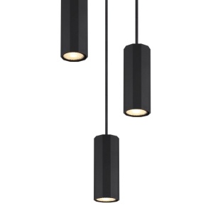Lustra suspendata cu 3 Spoturi metal negru JAMES 249014 universul-luminii.ro