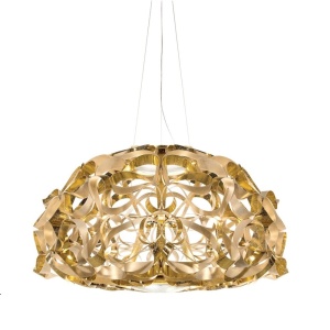 Lustra suspendata design Art Deco realizata manual Quantica 120cm