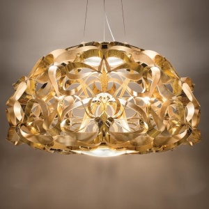 Lustra suspendata design Art Deco realizata manual Quantica 120cm 170624 universul-luminii.ro