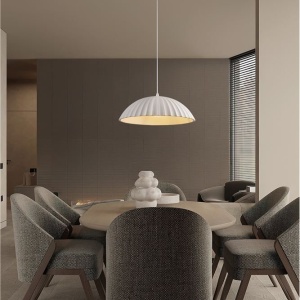 Lustra suspendata design decorativ Ciment, AMMOS alb - Img 2