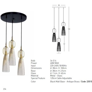 Lustra suspendata design decorativ Line 3L - Img 4