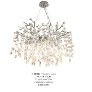 Lustra suspendata design deosebit CINDY crom - Img 3