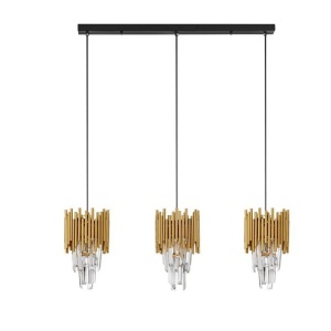 Lustra suspendata design elegant MAGNOLIA 3L aurie