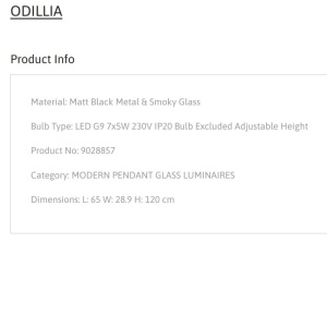 Lustra suspendata design modern ODILLIA 136934 universul-luminii.ro