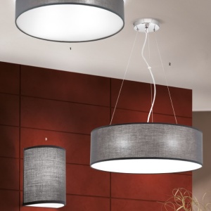 Lustra suspendata design modern Ufo 50cm gri 199954 universul-luminii.ro