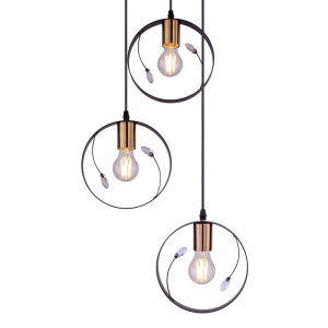 Lustra suspendata design modern VIGO negru 15346-3 GL 192564 universul-luminii.ro