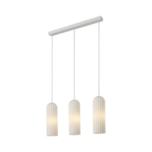 Lustra suspendata design nordic Miella 3L alb - Img 1