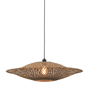 Lustra suspendata din bambus Bali orizontal L, 87cm BALI/H/8720/BN