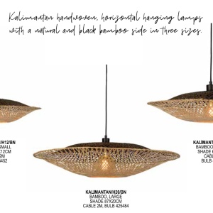 Lustra suspendata din bambus KALIMANTAN orizontal S, 44cm 88944 universul-luminii.ro
