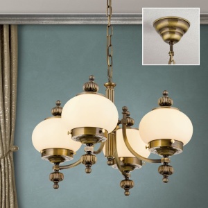 Lustra suspendata eleganta stil clasic Nostalgie 4L patina/ champagne 163654 universul-luminii.ro