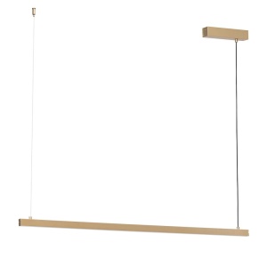 Lustra suspendata LED, 120cm, Otel, Auriu, MIAMI