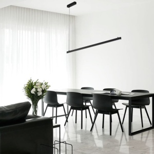 Lustra suspendata LED, 120cm, Otel, Negru, MIAMI 246094 universul-luminii.ro