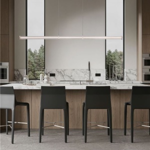 Lustra suspendata LED 2700K PHEME nickel satinat - Img 2