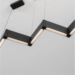 Lustra suspendata LED aluminiu negru FLUSSO - Img 4