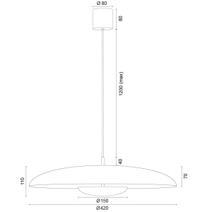 Lustra suspendata LED BOLTON 8869 auriu - Img 8