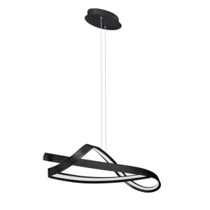 Lustra suspendata LED CCT OLIA aluminiu negru