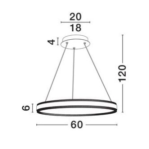 Lustra suspendata LED design circular Alaro 60cm NVL-9019725 - Img 3