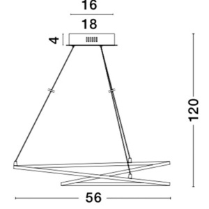 Lustra suspendata LED design modern Viarregio alb - Img 3