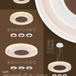 Lustra suspendata LED dimabila cu telecomanda design modern GOFFI 48398-40H GL 192254 universul-luminii.ro