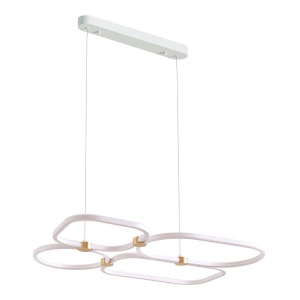 Lustra suspendata LED iluminat sus si jos POLA alb/ auriu - Img 3